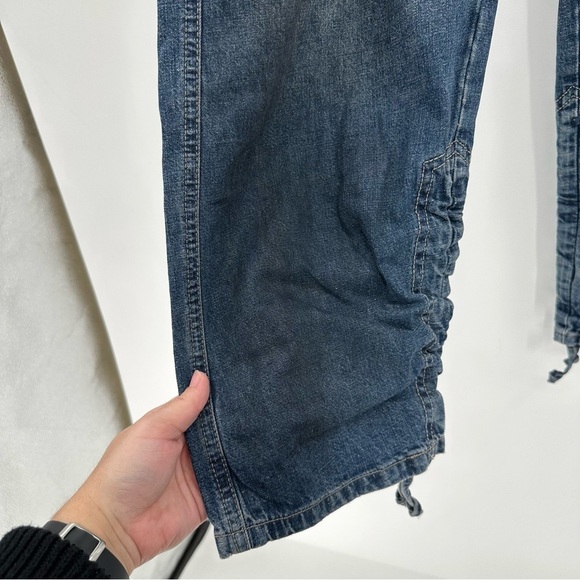 NEW Free People OASIS DENIM CROP Size 29 Dark Wash Jeans Barrel - Picture 4 of 10